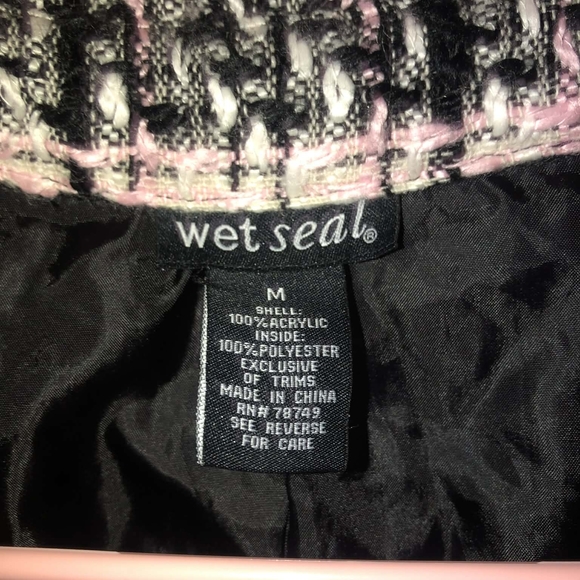 Wet Seal Black and White Tweed Blazer - Picture 4 of 5